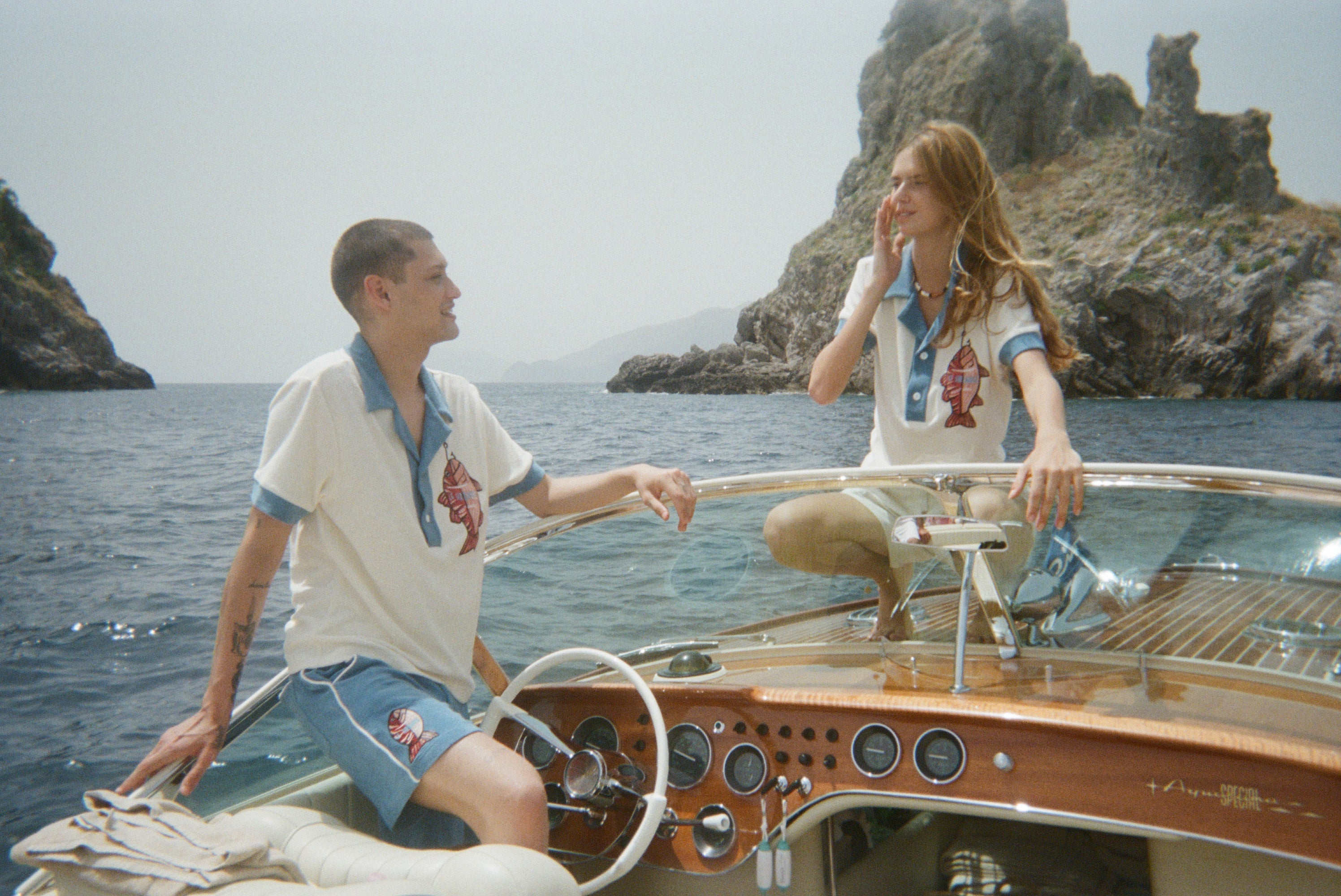 'Le Sirenuse' Pop-On Shorts (Mediterranean Blue)