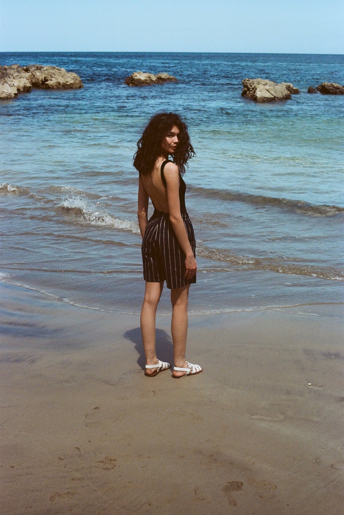 Easy-Going Shorts (Navy Jacquard Stripe)