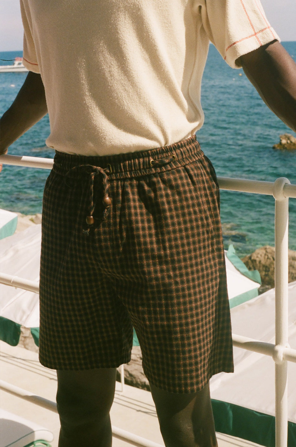 Easy-Going Shorts (Dark Brown Plaid)