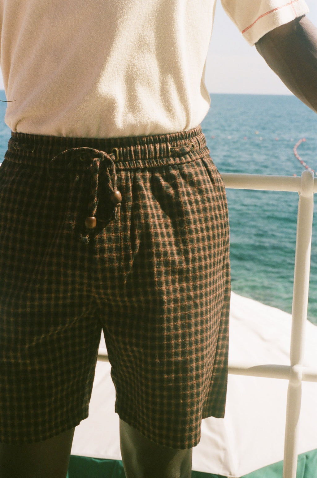 Easy-Going Shorts (Dark Brown Plaid)