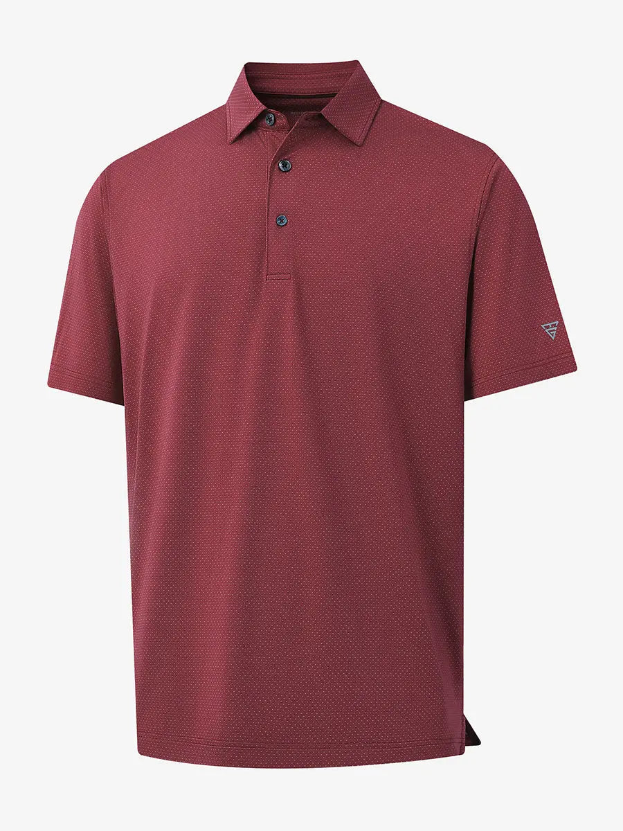4 Way Stretch Jacquard Polo