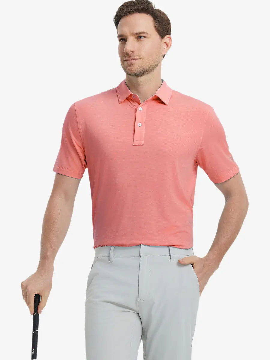 4 Way Stretch Jacquard Polo
