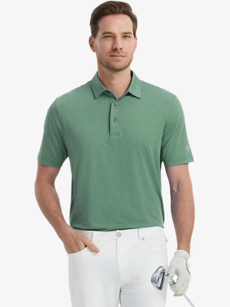 4 Way Stretch Jacquard Polo