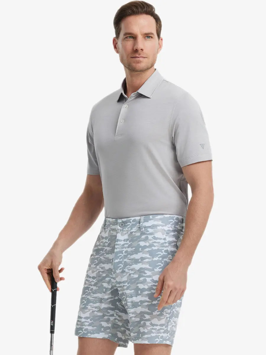 4 Way Stretch Jacquard Polo