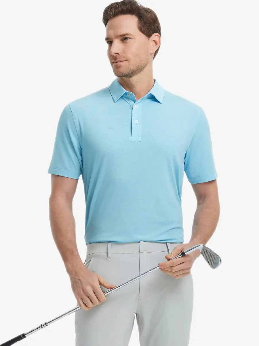 4 Way Stretch Jacquard Polo