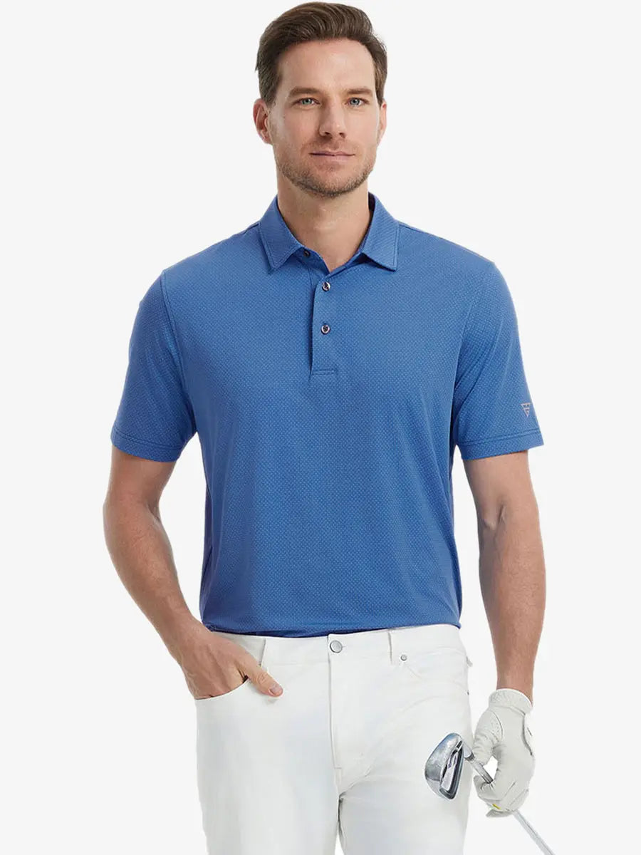 4 Way Stretch Jacquard Polo