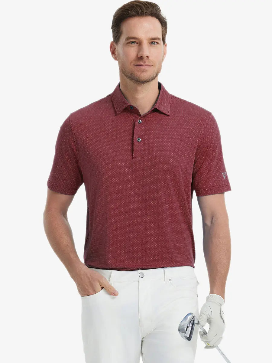 4 Way Stretch Jacquard Polo