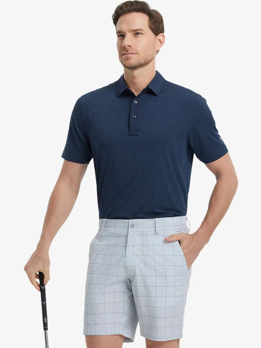4 Way Stretch Jacquard Polo