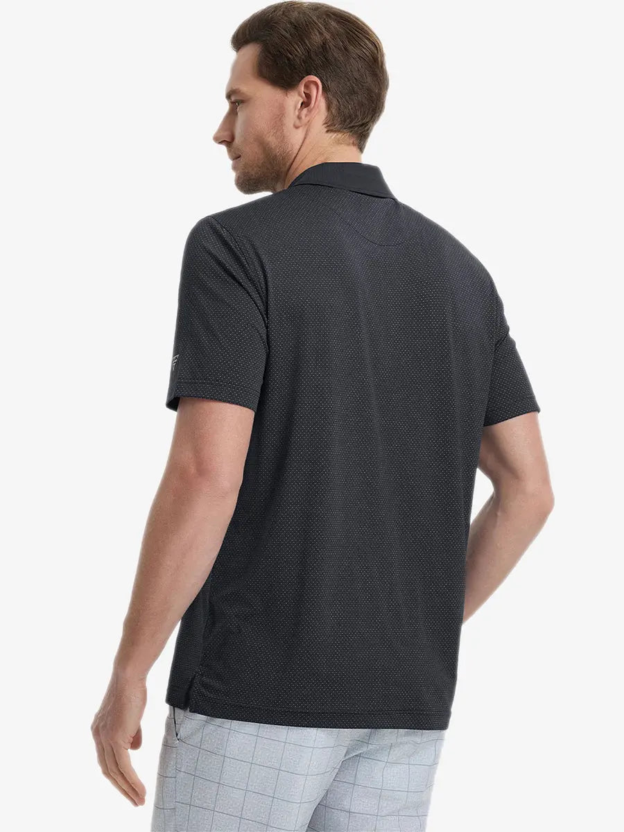 4 Way Stretch Jacquard Polo
