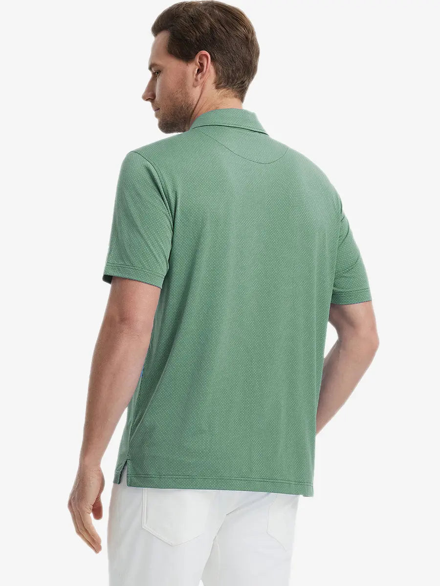 4 Way Stretch Jacquard Polo