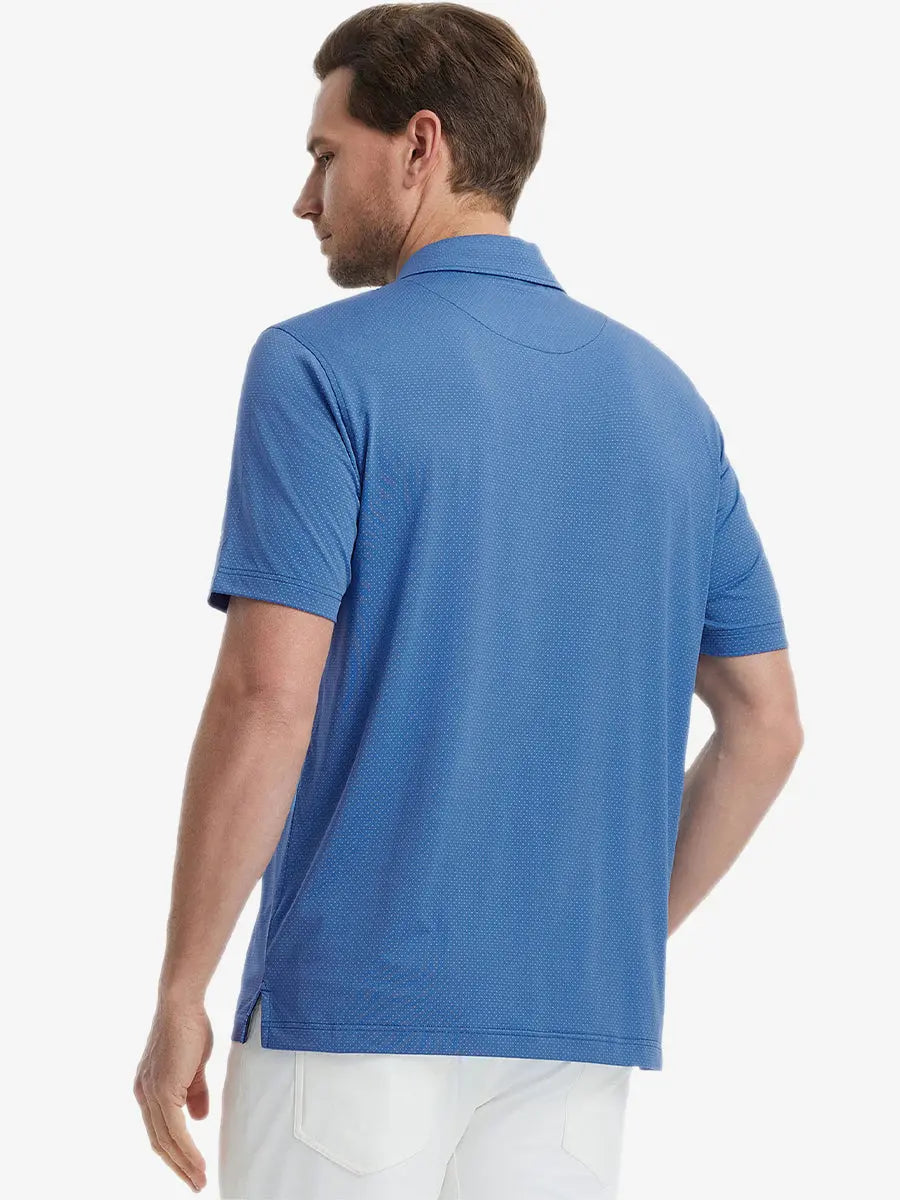 4 Way Stretch Jacquard Polo