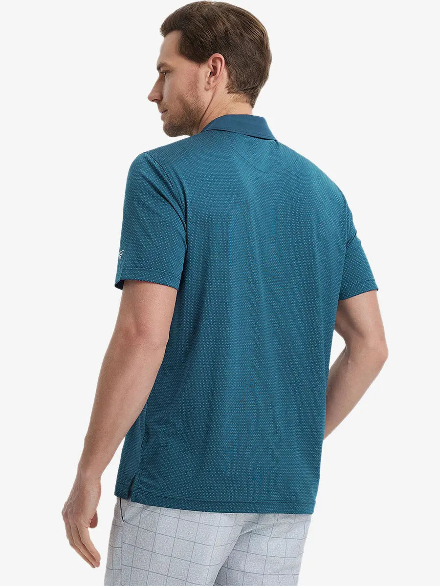 4 Way Stretch Jacquard Polo
