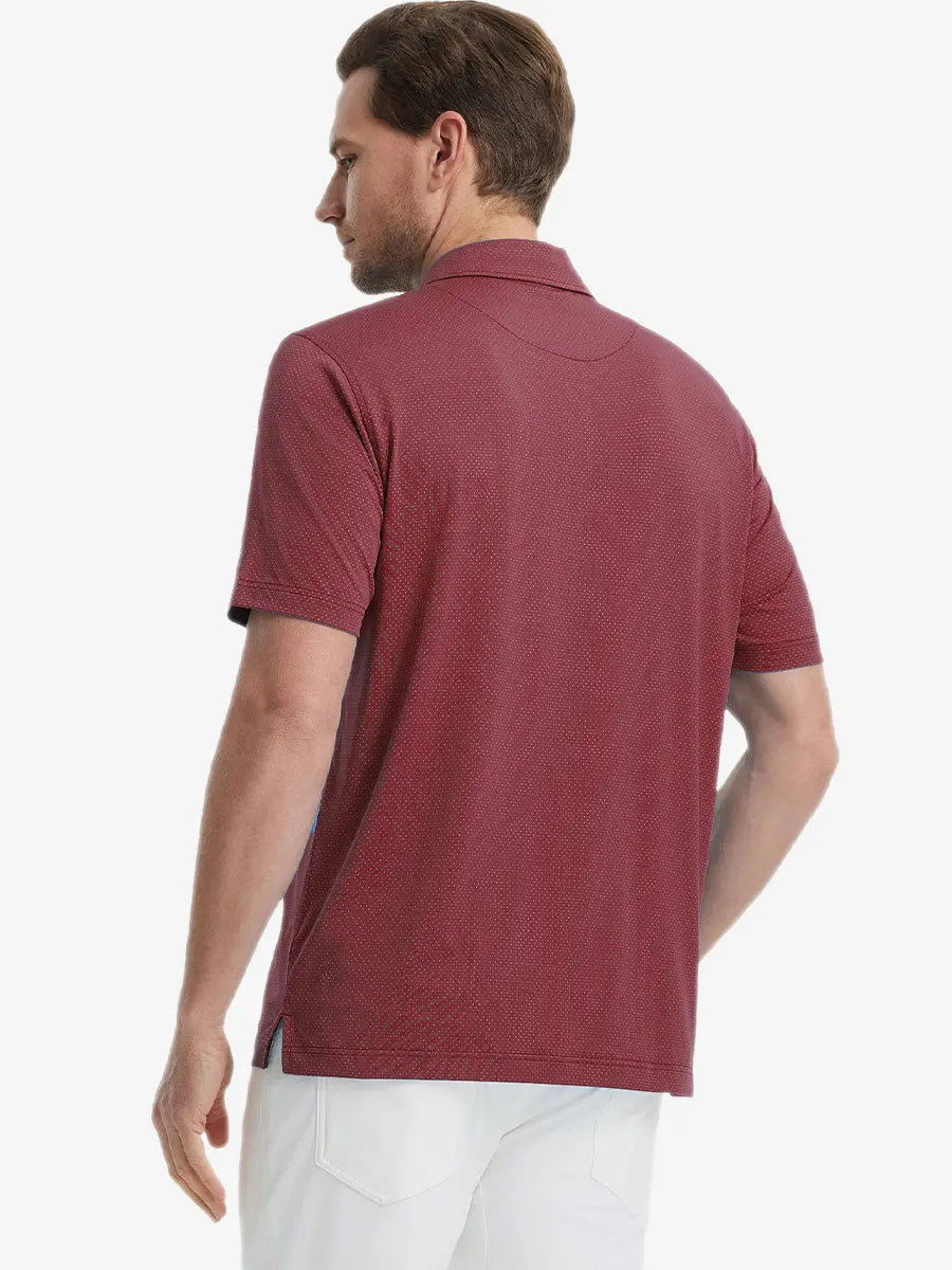 4 Way Stretch Jacquard Polo