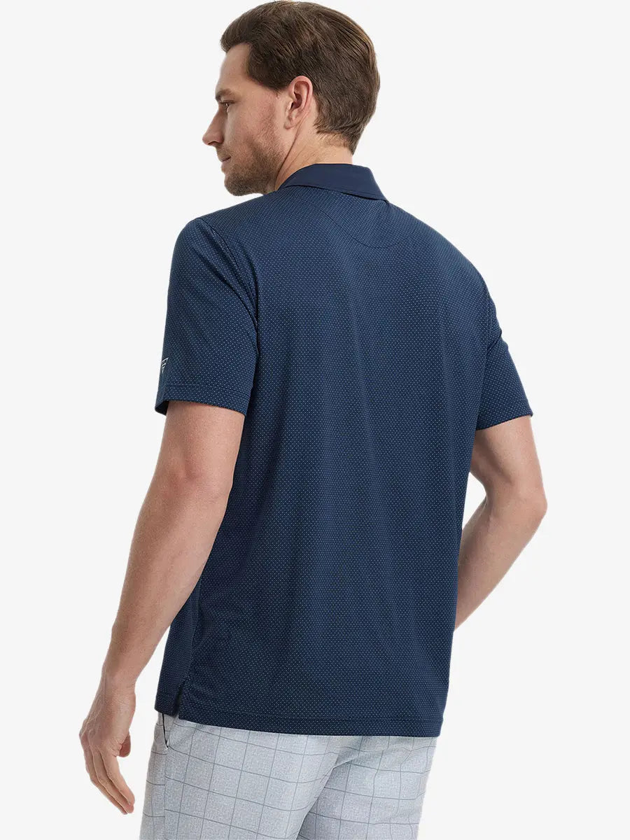 4 Way Stretch Jacquard Polo