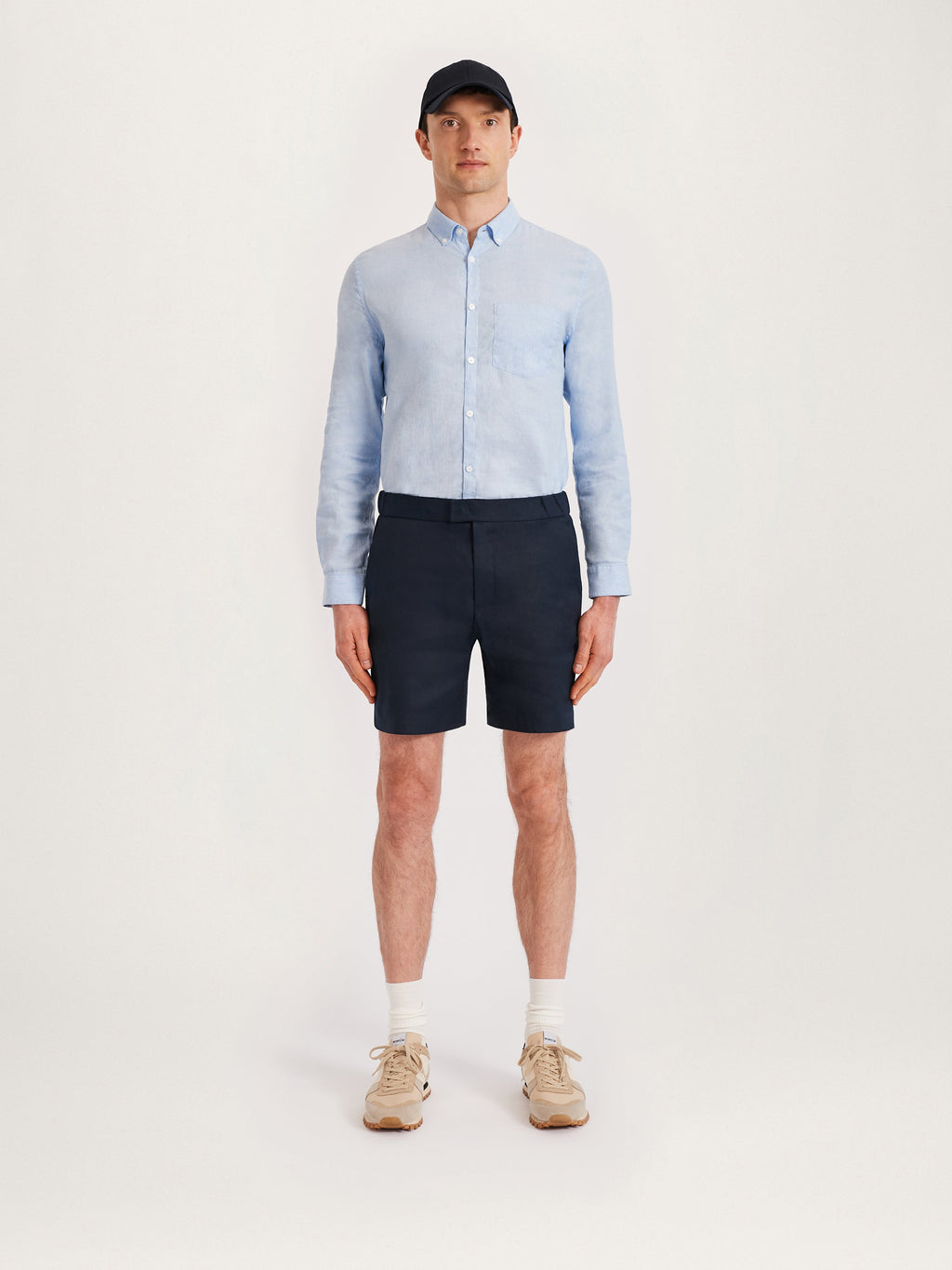 The 12 Shorts Linen 8" || Navy | Linen