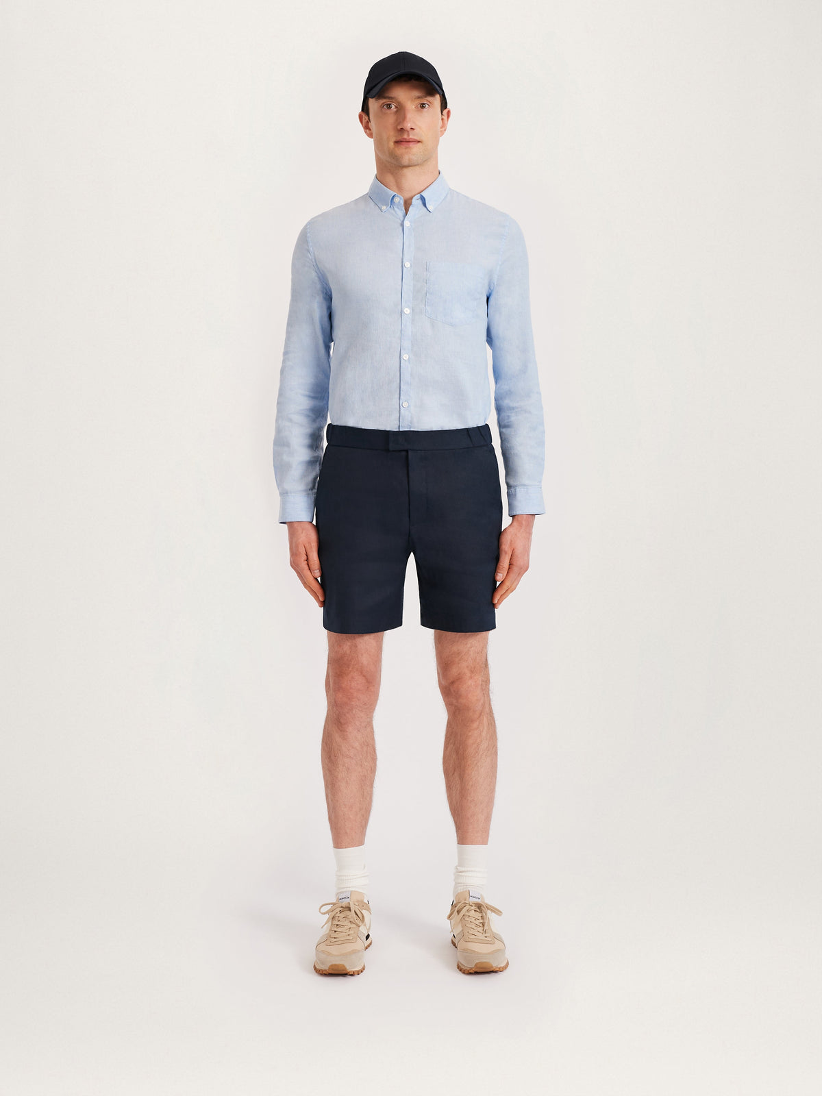 The 12 Shorts Linen 8" || Navy | Linen