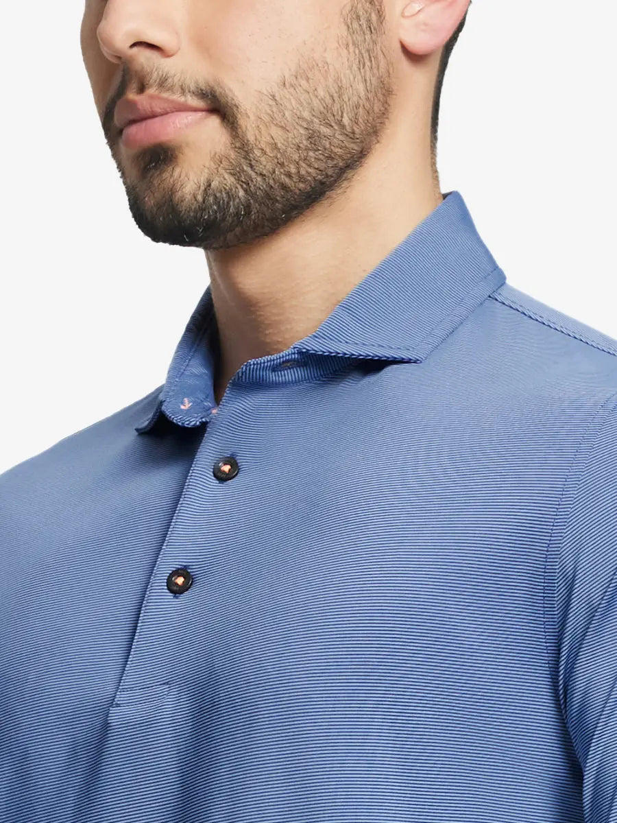 Pinstripe Jersey Performance Polo