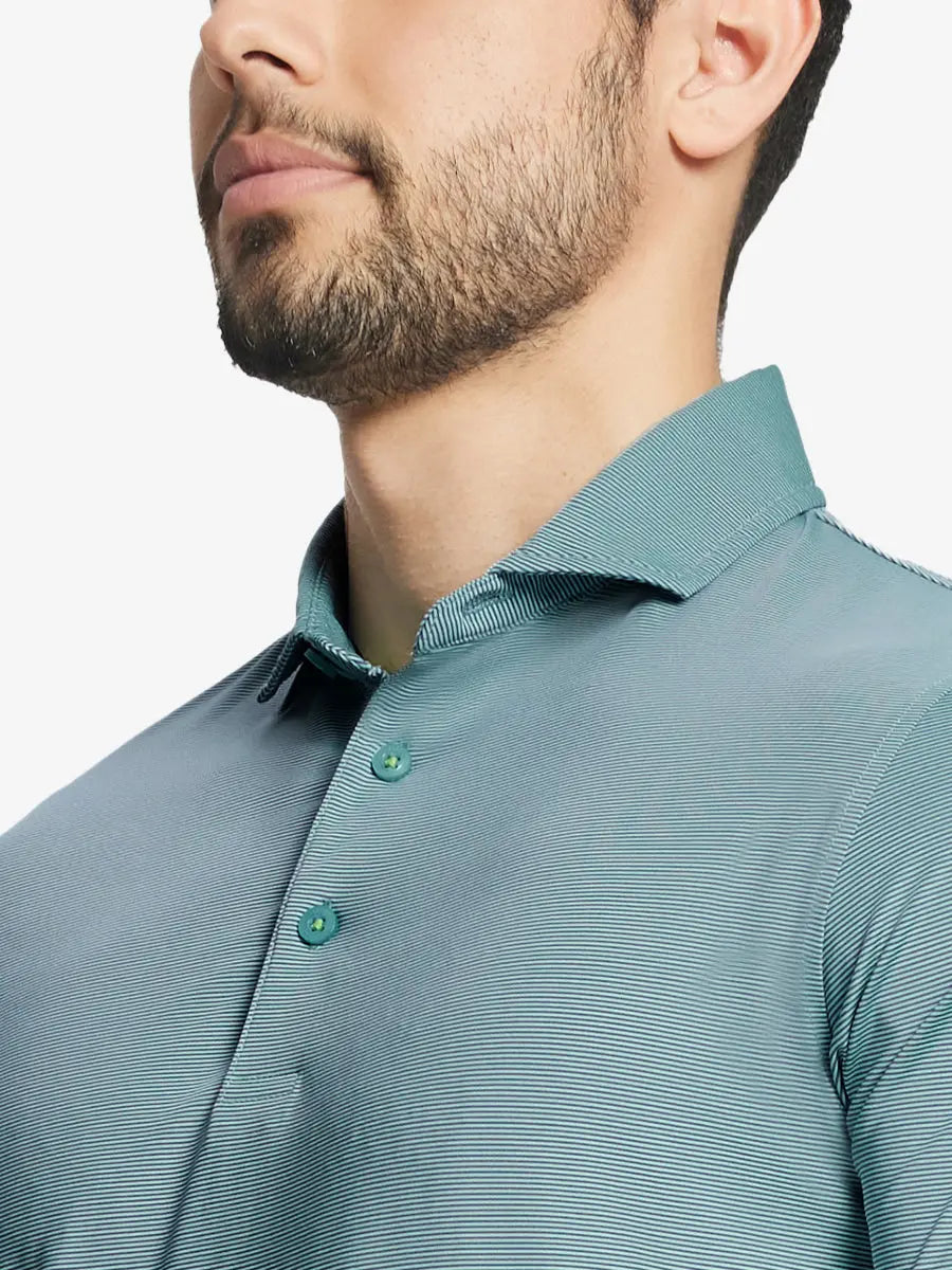 Pinstripe Jersey Performance Polo