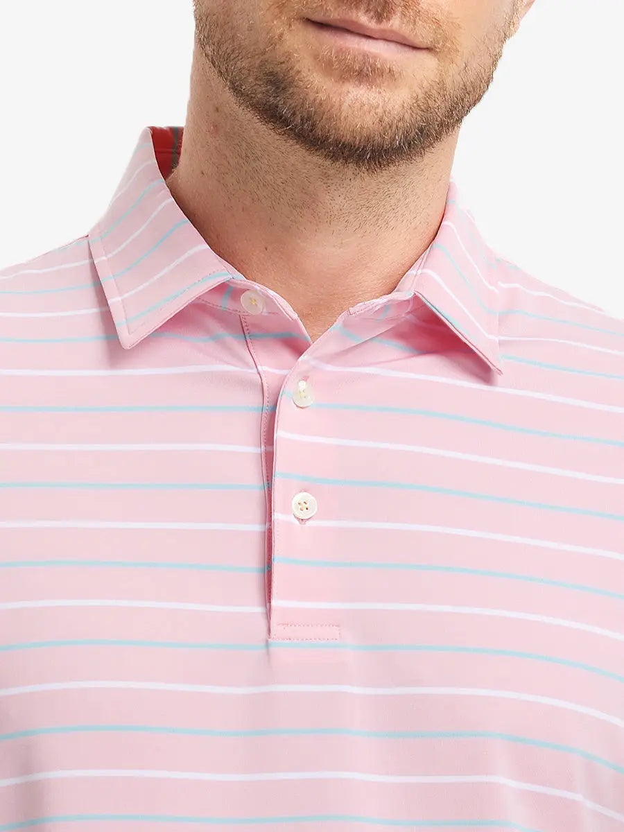 Stylish Stripe Jersey Golf Polo