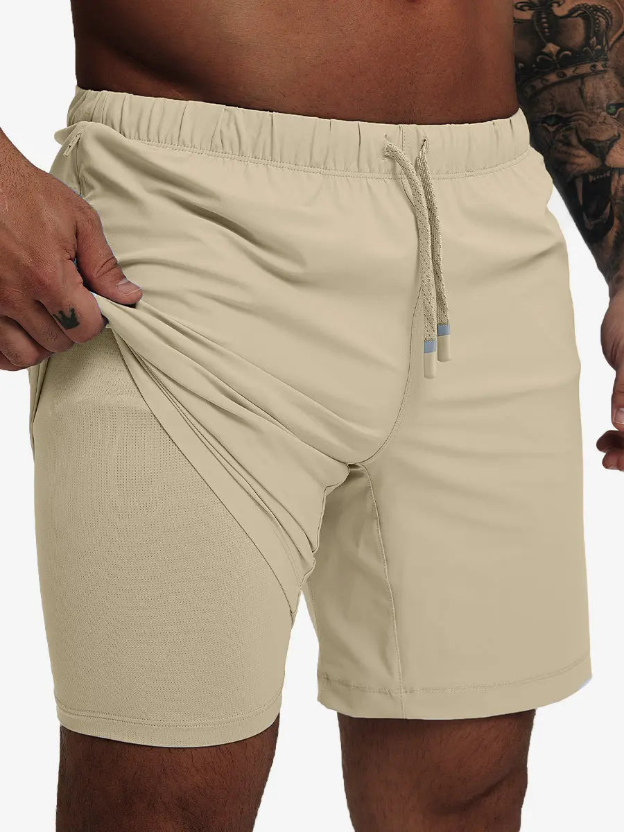 2 in 1 Running Sports Shorts with Liner