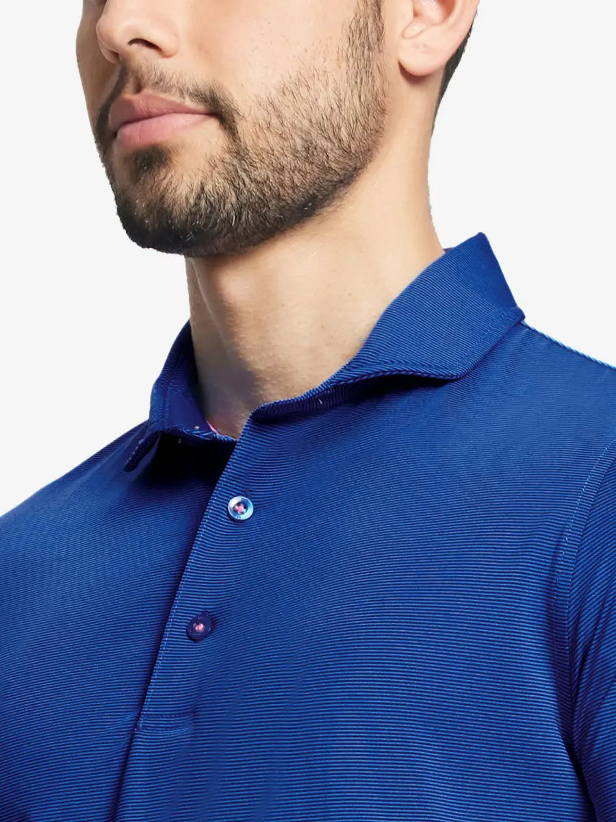 Pinstripe Jersey Performance Polo