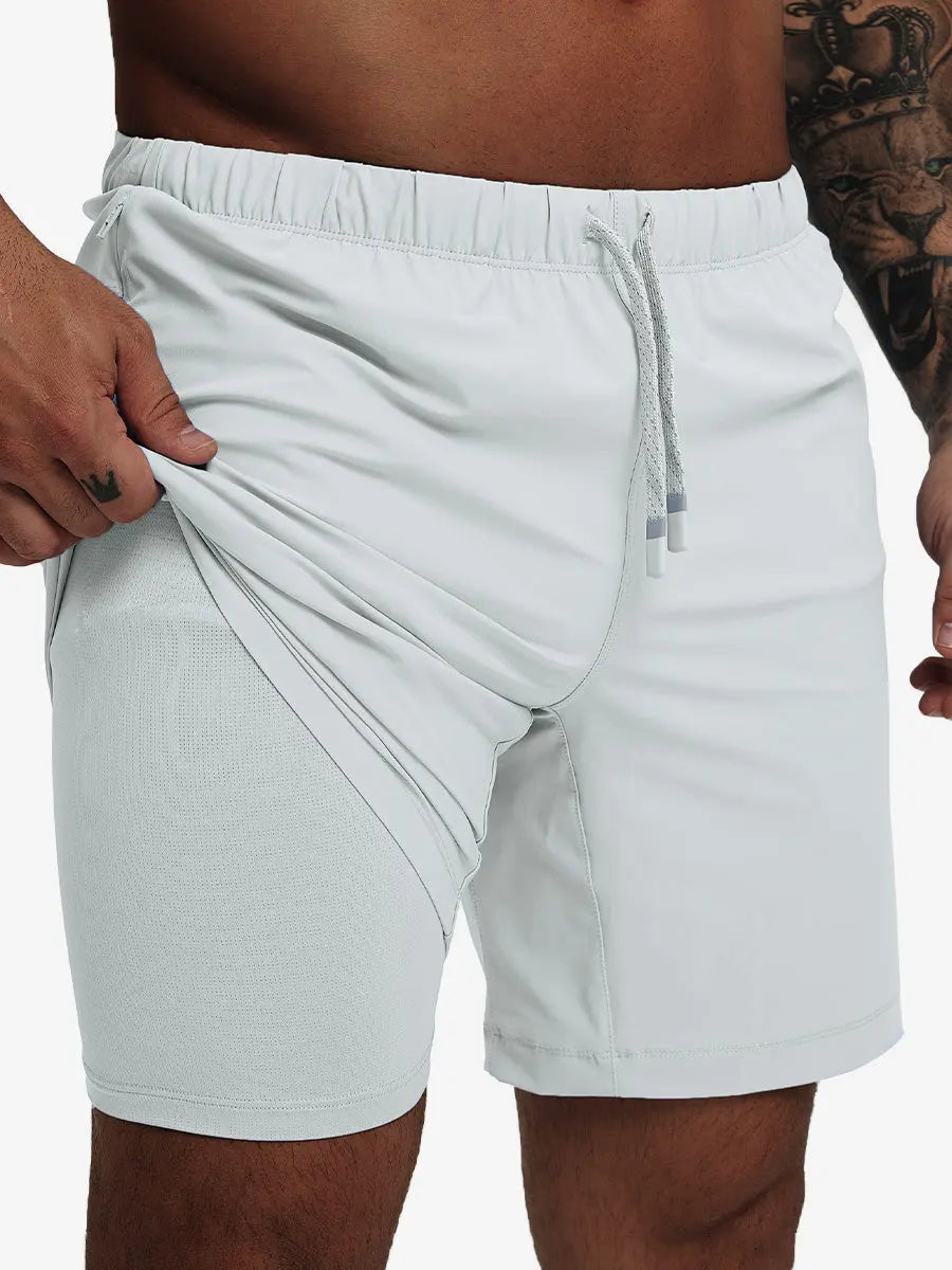 2 in 1 Running Sports Shorts with Liner