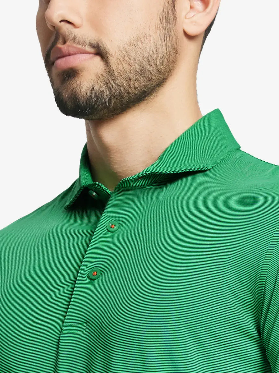 Pinstripe Jersey Performance Polo