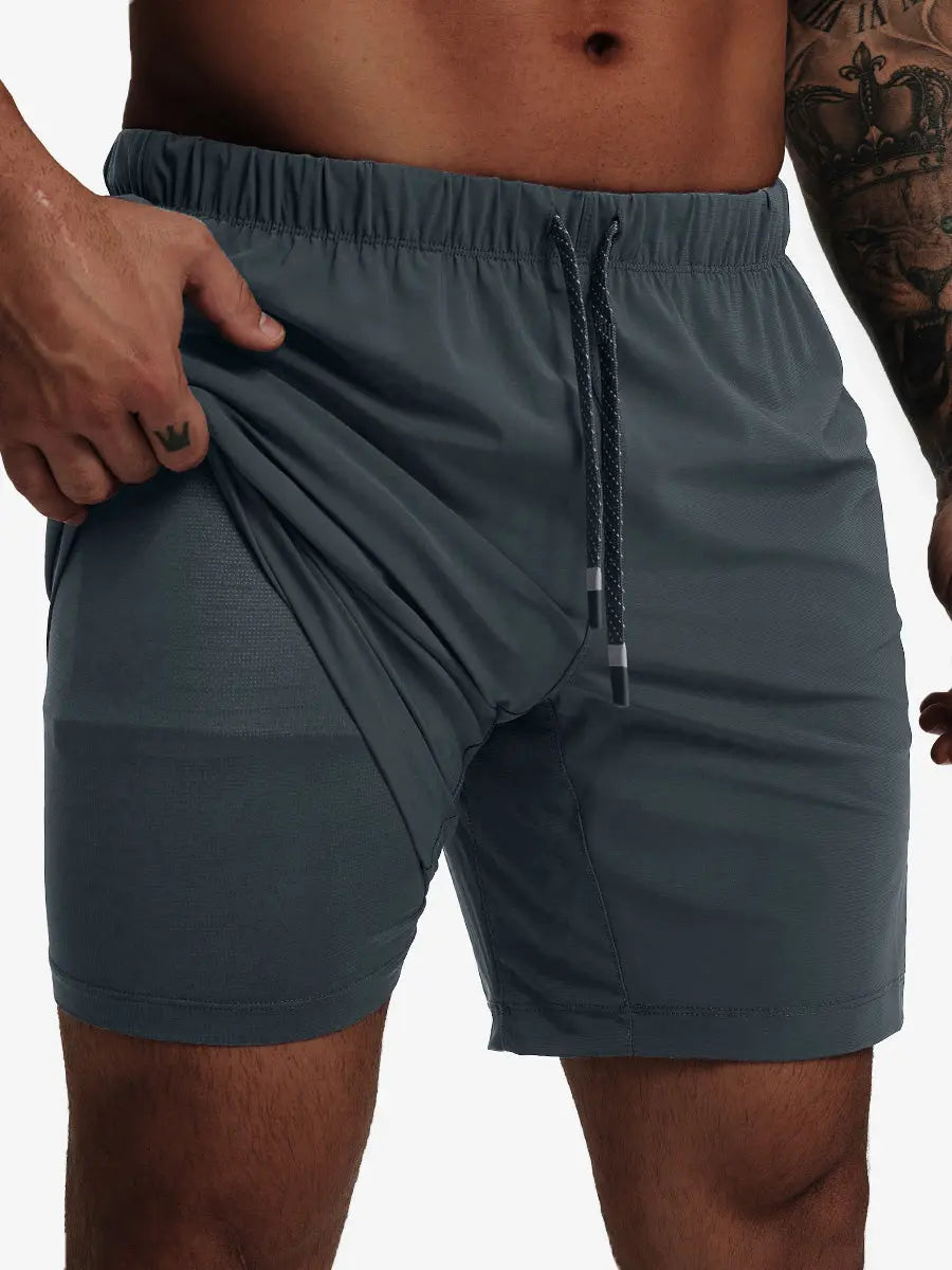 2 in 1 Running Sports Shorts with Liner