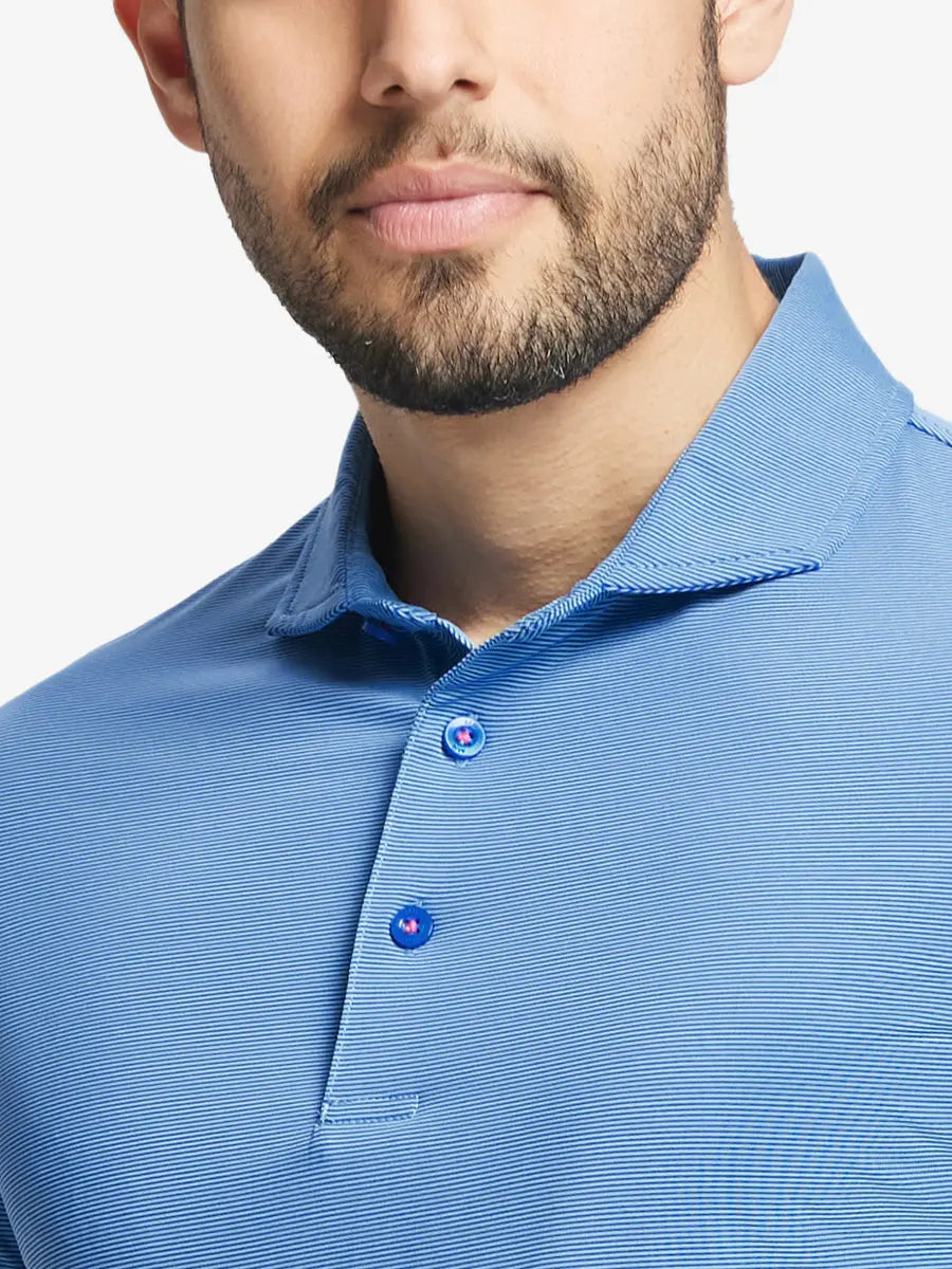 Pinstripe Jersey Performance Polo
