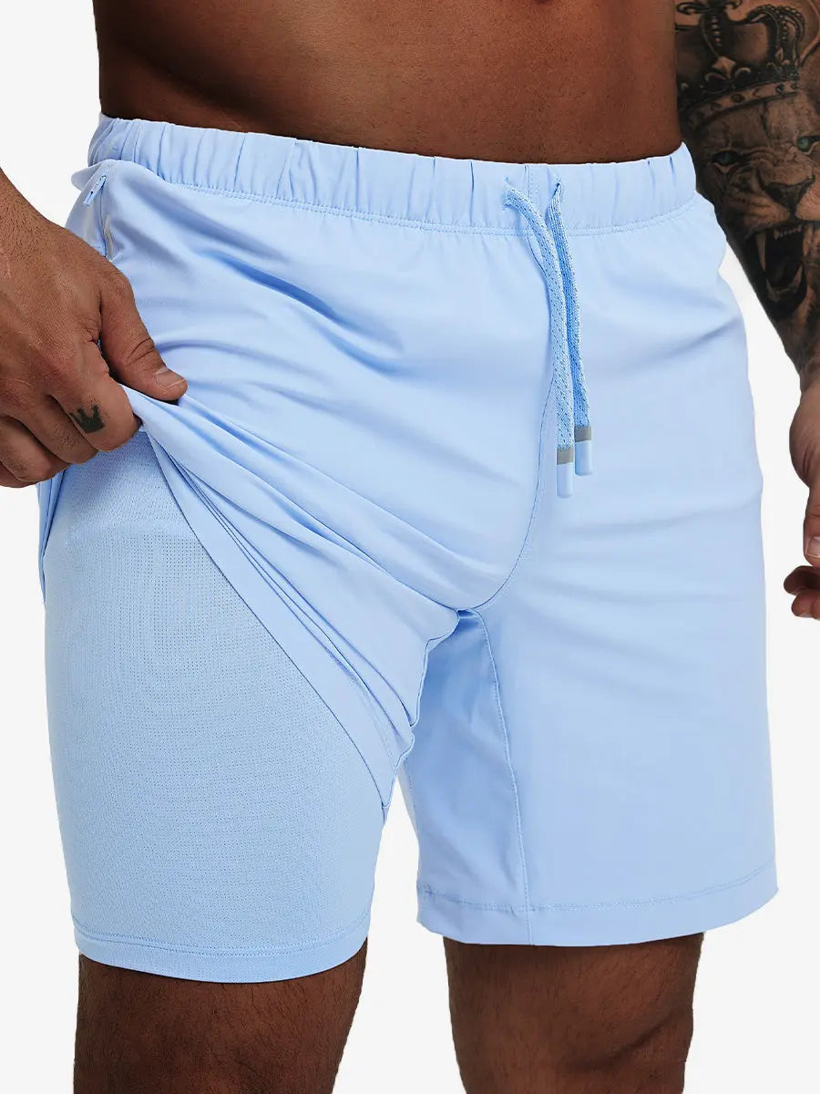 2 in 1 Running Sports Shorts with Liner