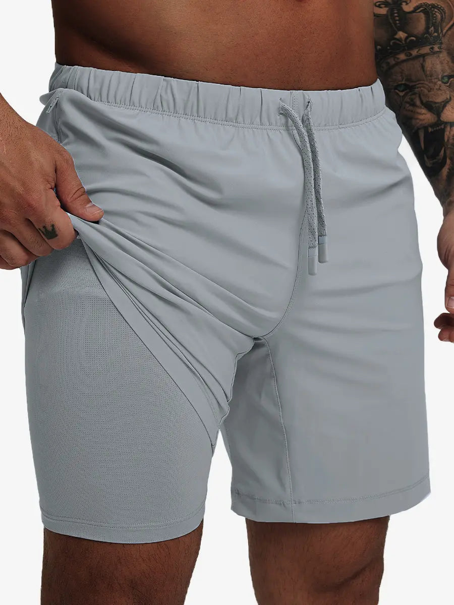 2 in 1 Running Sports Shorts with Liner