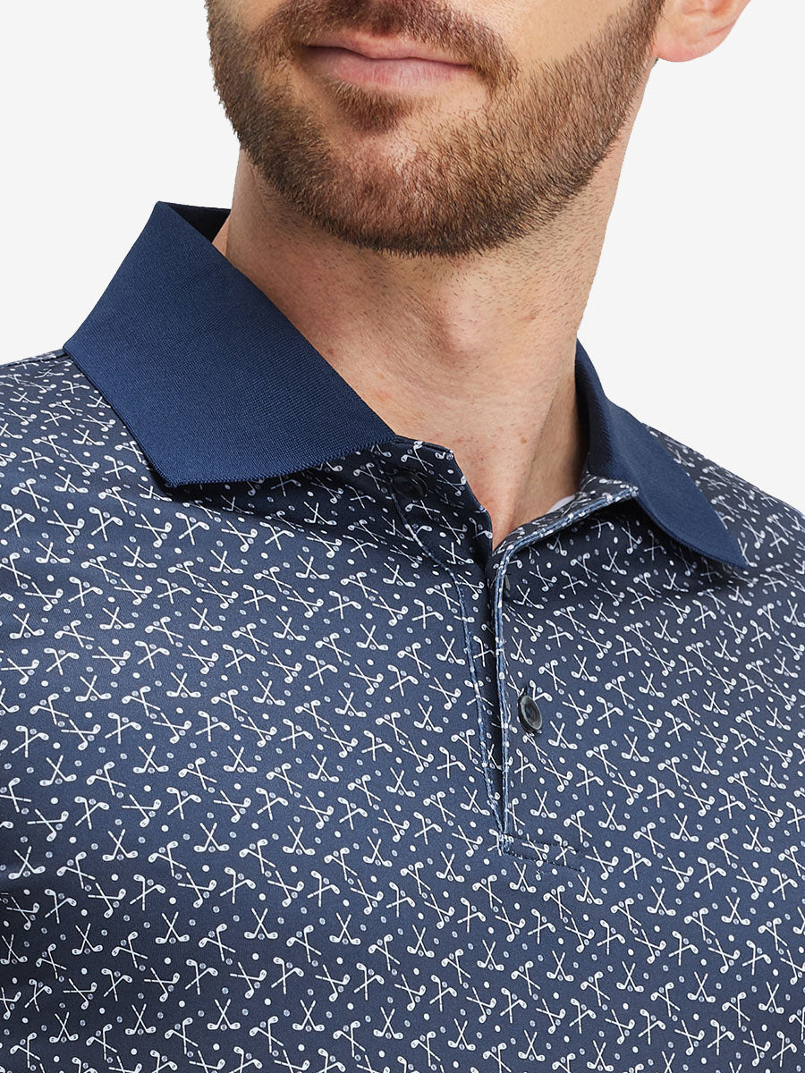 Premium Ribbed Collar Print Polo Shirts