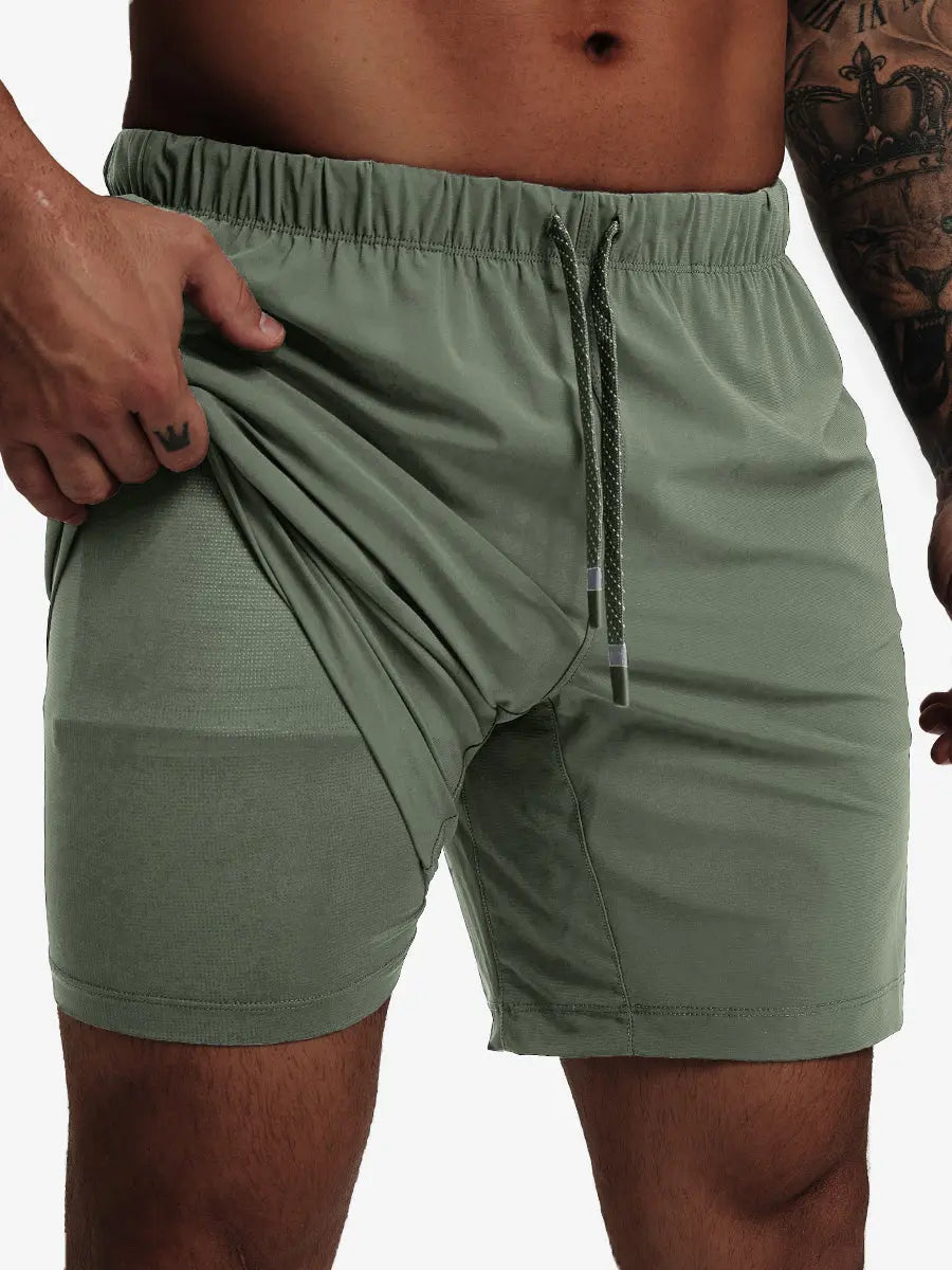 2 in 1 Running Sports Shorts with Liner