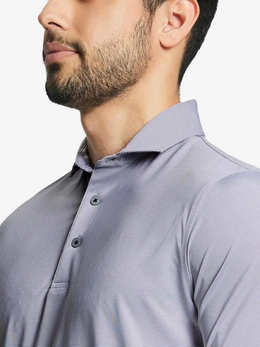 Pinstripe Jersey Performance Polo
