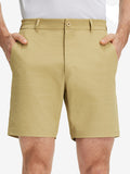 Flat Front Flex Cotton Blend Golf Shorts