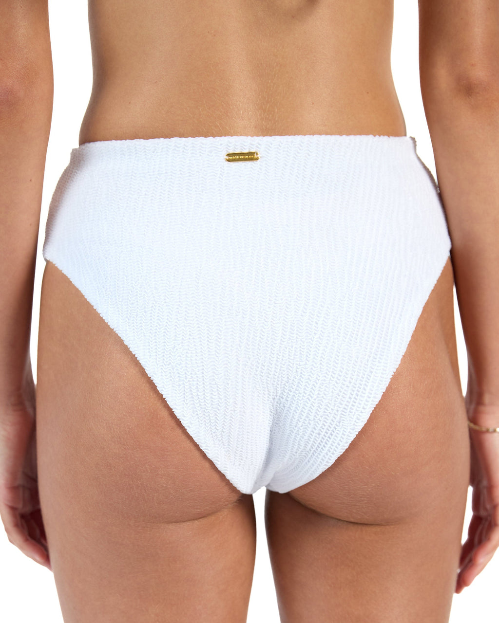 The Santorini - Luxe Crinkle Stretch High Waist Bikini Bottom