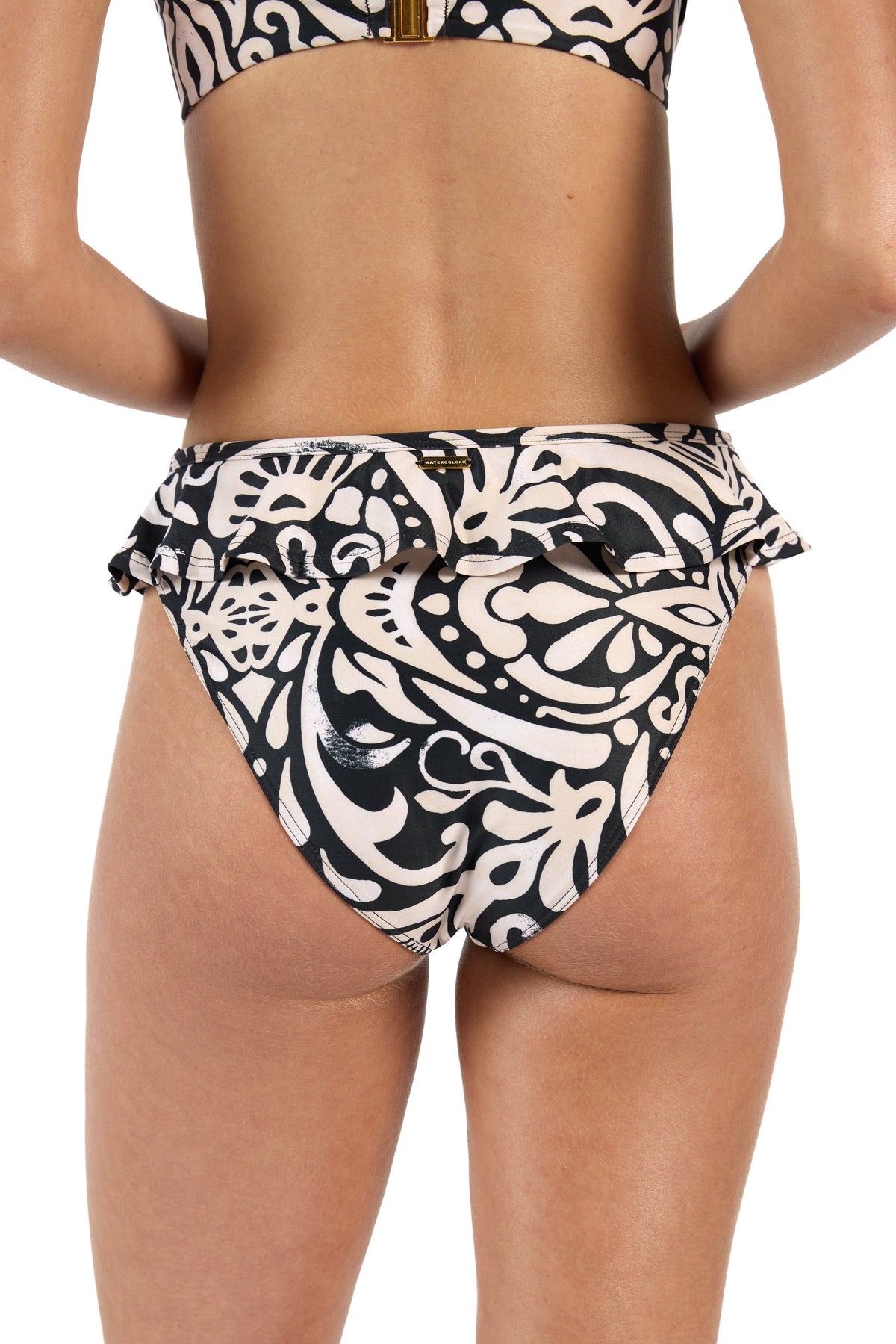 The Mallorca - Banded Sporty Bikini Bottom with Ruffle