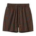 Easy-Going Shorts (Dark Brown Plaid)