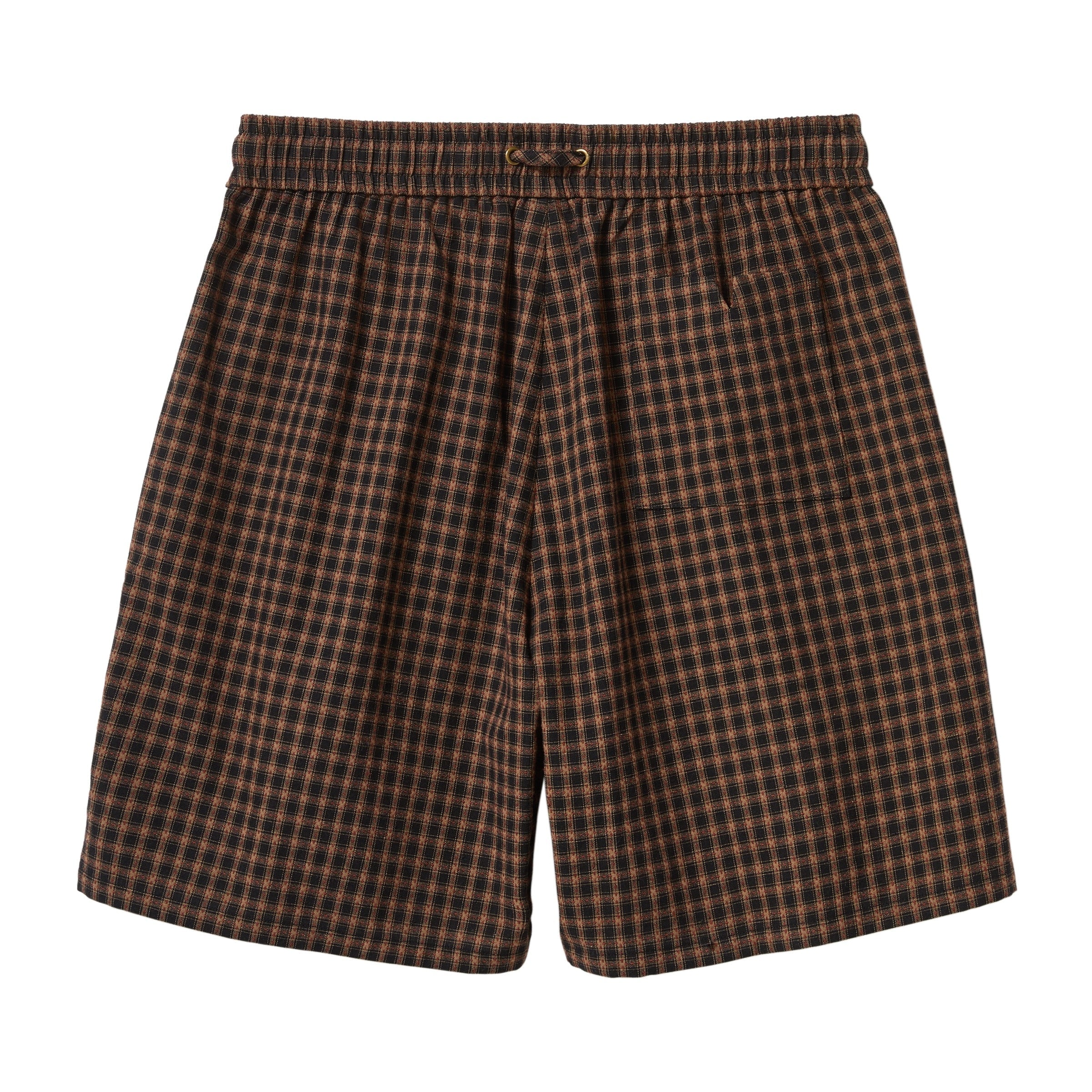 Easy-Going Shorts (Dark Brown Plaid)