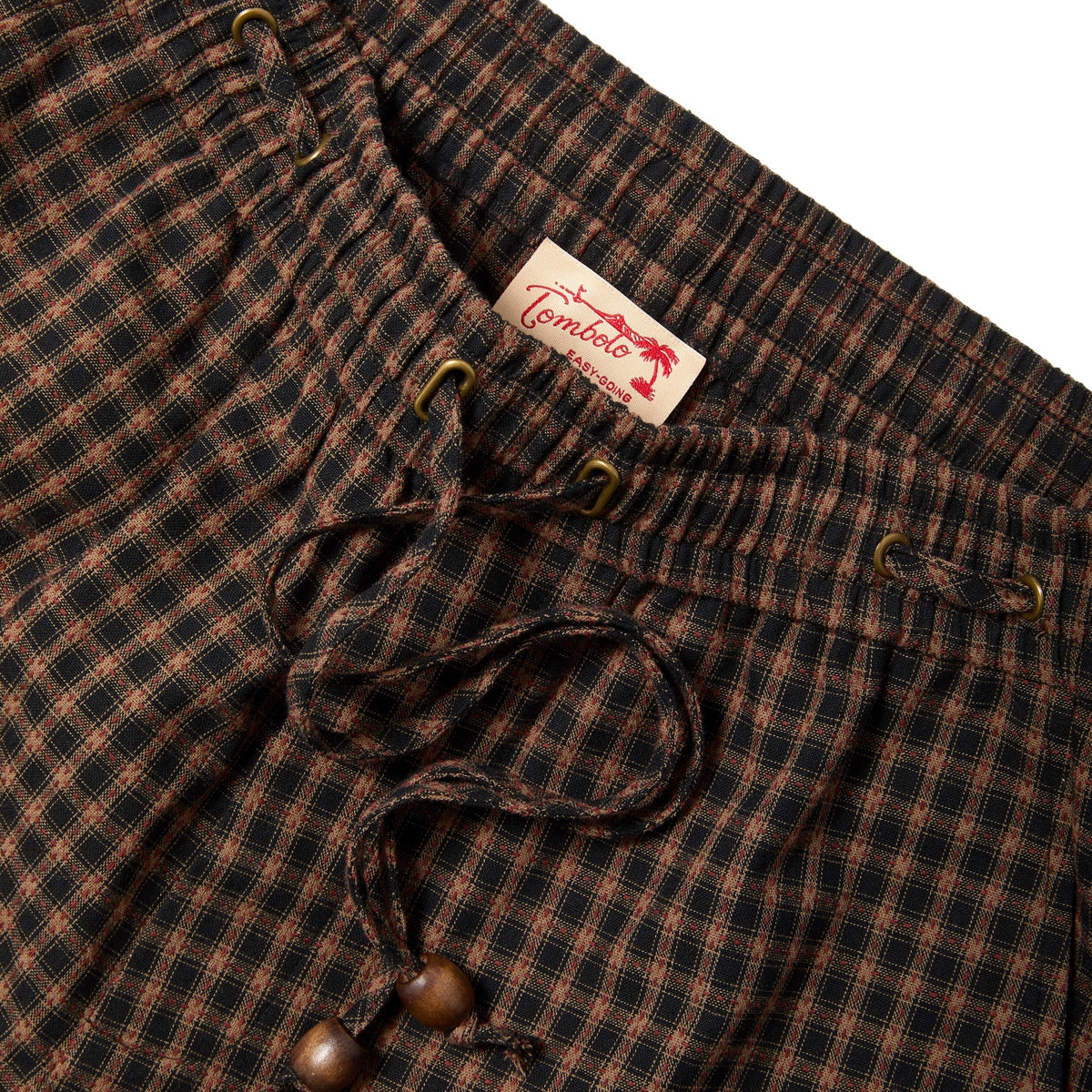 Easy-Going Shorts (Dark Brown Plaid)
