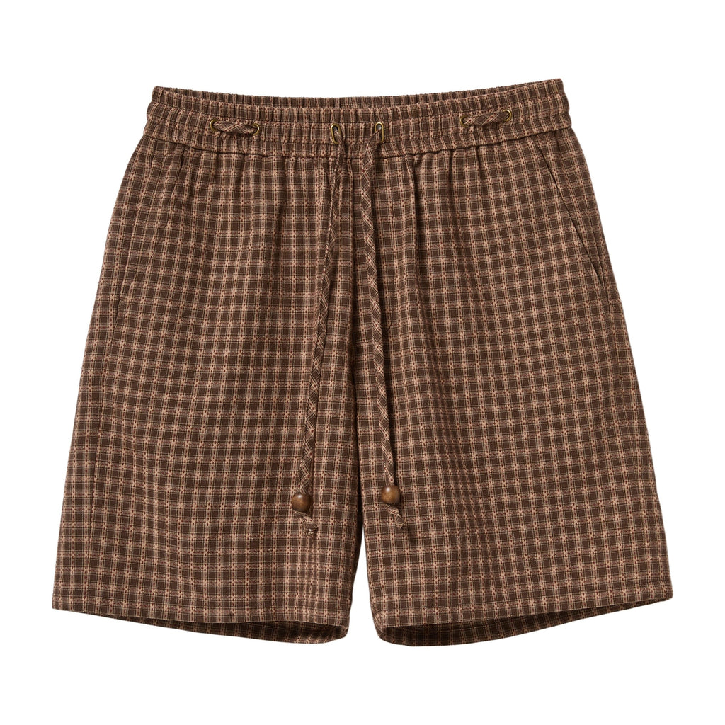 Easy-Going Shorts (Light Brown Plaid)