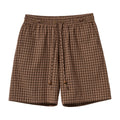 Easy-Going Shorts (Light Brown Plaid)