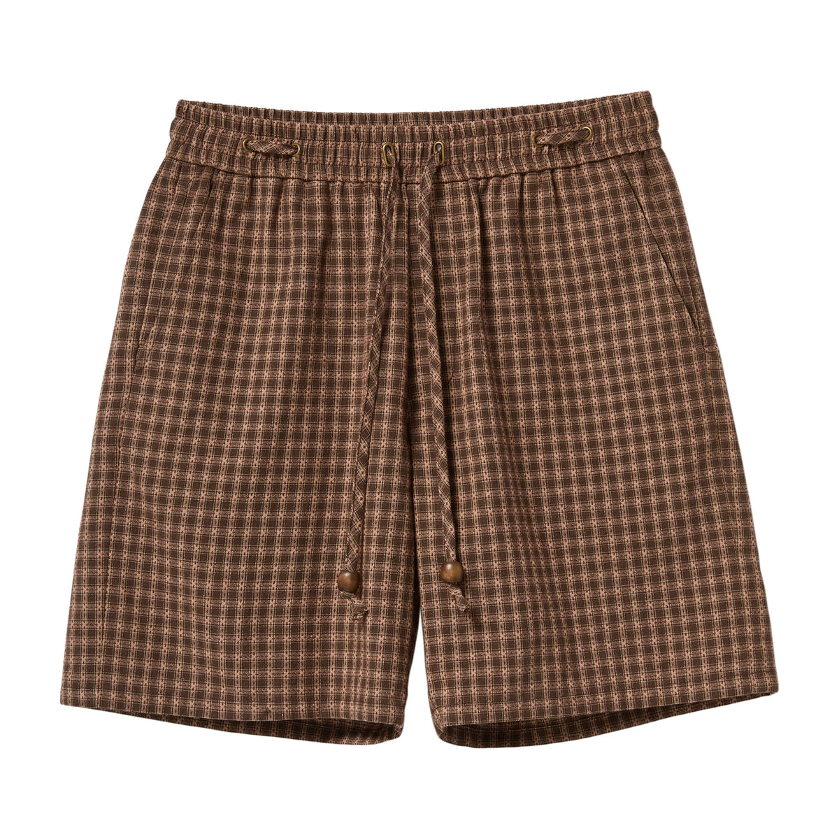 Easy-Going Shorts (Light Brown Plaid)