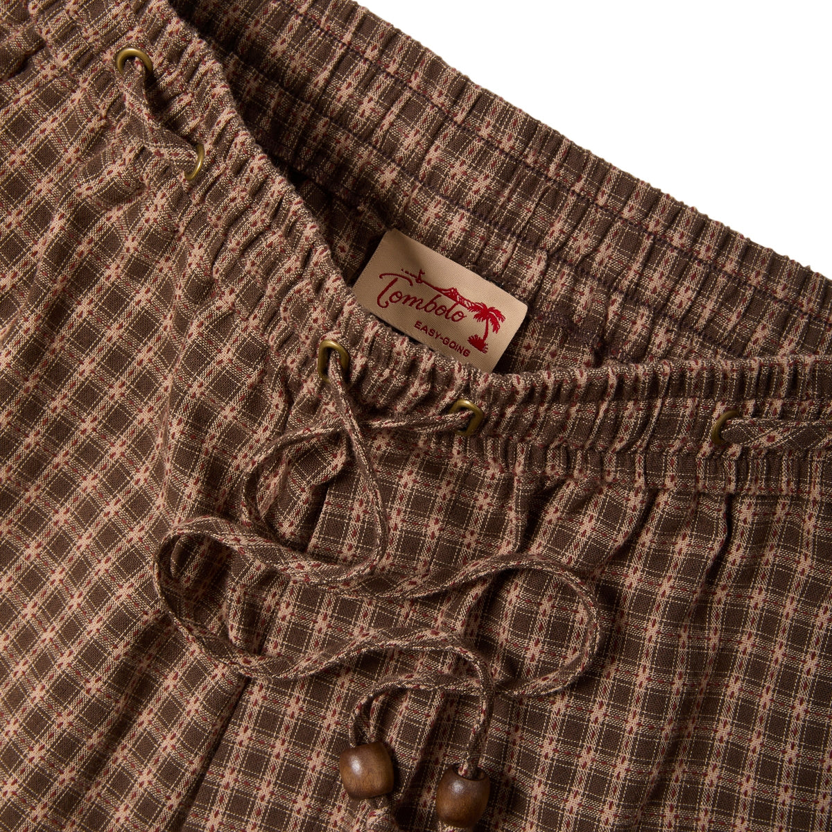 Easy-Going Shorts (Light Brown Plaid)