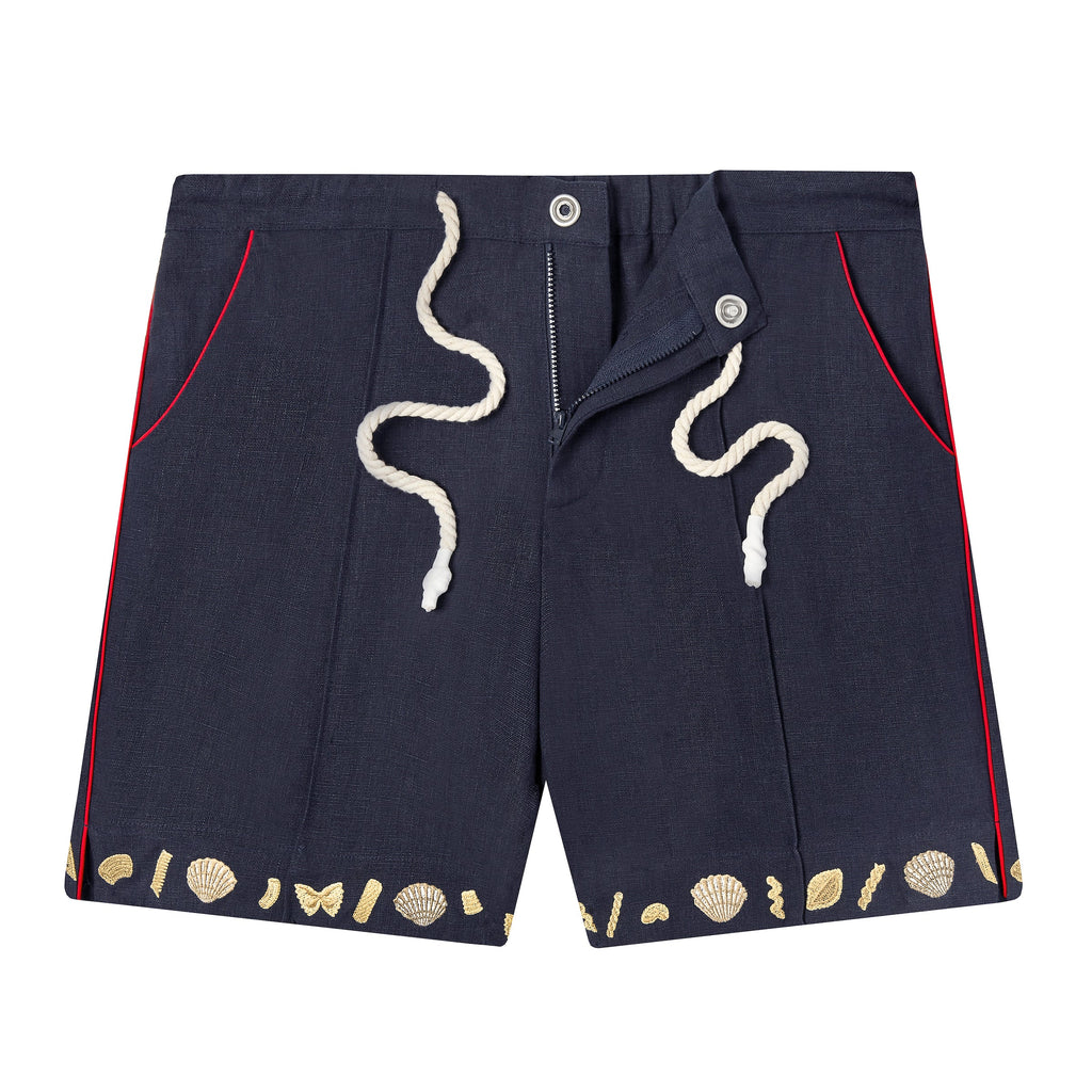 'Vongole!' Cabana Shorts (Navy)