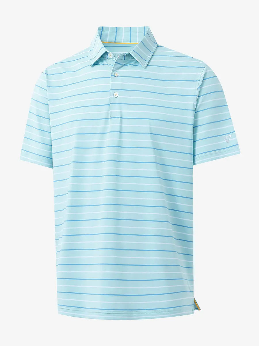 Stylish Stripe Jersey Golf Polo