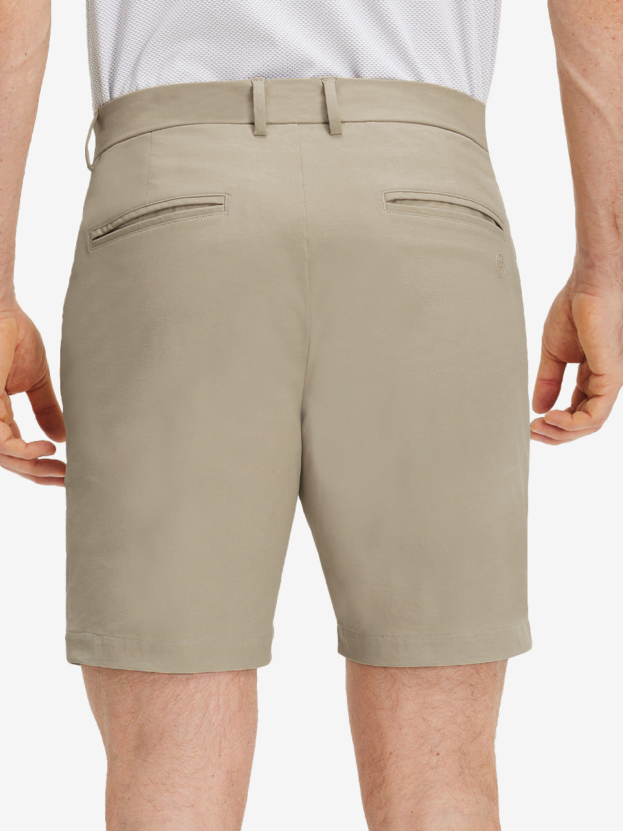 Flat Front Flex Cotton Blend Golf Shorts