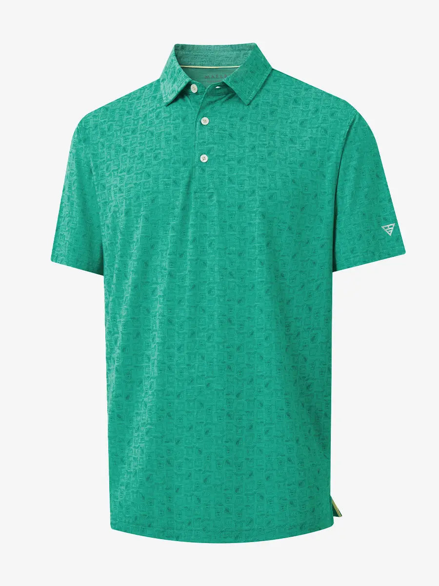 Popular Heather Print Polo