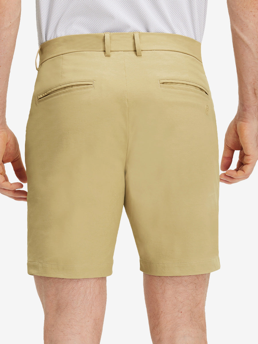 Flat Front Flex Cotton Blend Golf Shorts