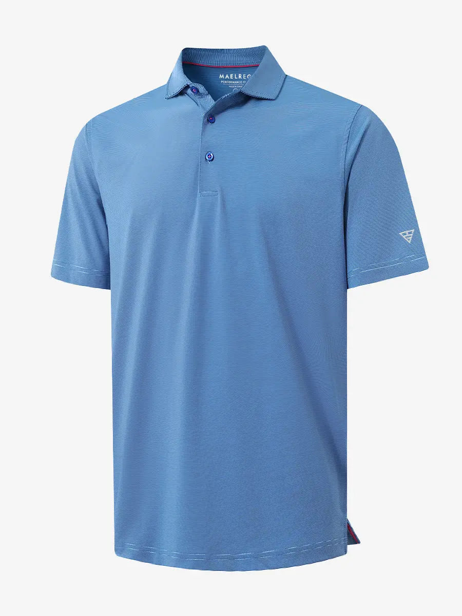 Pinstripe Jersey Performance Polo